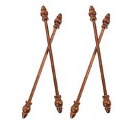 JUMPLAWN 2 Paia Asta in Legno per Quadri a Scorrimento, 12cm, Marrone | Supporto Sicuro, Montaggio Semplice, Cambio Rapido delle Opere, per Decorazione Domestica e Stampe Murali