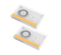 JUMPLAWN 2 Pezzi Cassette Audio Vergini da 45 Minuti in Plastica | Pronte All’uso, Custodia in Plastica Inclusa, Basso Rumore, per Appunti Urgenti e Interviste