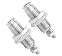 JUMPLAWN 2 Pezzi Cilindro Pneumatico Mini Maschio Filettato Cjpb6-15 Rame | Singola Azione, Stelo a Pistone Bullone, Movimento Lineare Preciso, Installazione Rapida, Argento