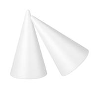 JUMPLAWN 2 Pezzi Cono in Schiuma Bianco per Decorazione Festa e Luogo | Forma Conica, Materiale in Schiuma, Accessorio per Attività Creative, Adatto a Allestimenti e Progetti