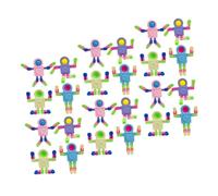 JUMPLAWN 24 Giocattoli Sensoriali Fidget Robot Trasformabile da Montare Intelligente Antistress per Adulti Materiale Resistente e Antiurto per Divertimento Familiare