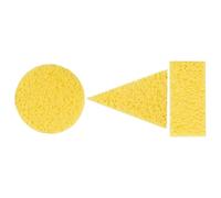 JUMPLAWN 3 Pezzi Spugna Rotonda Morbida per Ceramica, Tre Misure Gialle per | Assorbimento Elevato, Impugnatura Confortevole, Flessibile da Bagnata, per Lavori Creativi e Lezioni D'arte