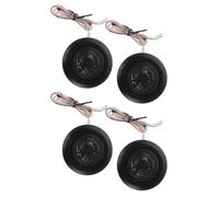 JUMPLAWN 4 Pezzi Altoparlanti Auto Tweeter Ma-260 Cupola Nero per Impianto | Plastica e Film di Titanio, Acciaio Inossidabile, Montaggio a Filo o Superficie, per Auto