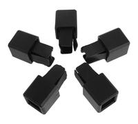 JUMPLAWN 5 Pezzi Boccole di Ricambio per Supporto Chitarra Tubo Quadrato | Set, Gomma Nera, per Supporti a Pavimento, Installazione Facile e Sostegno Stabile