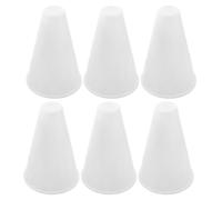 JUMPLAWN 6 Pezzi Megafono in Plastica Bianca per Eventi Sportivi e Basket | Amplificazione Chiara della Voce, Leggero e Portatile, Design Bianco in Plastica, per Fan e Gruppi