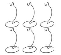 JUMPLAWN 6 Pezzi Supporto Ornamenti Sospesi in Ferro Nero per Tavolo, | Mini Ornamenti Natalizi e Piante D'aria, Design Salvaspazio, Uso Interno su Scrivania, Colore Nero