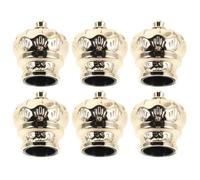 JUMPLAWN 6 Pezzi Tappo per Bottiglie Spray Profumo da 15mm in Plastica Oro Stile Corona, Antigoccia e Previene Evaporazione, Lucidatura Fine, per Viaggi e Tavoli da Cosmetici