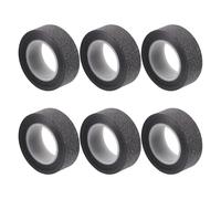 JUMPLAWN 6 Rotoli Nastro Adesivo Glitter Nero in Carta, 10 M | Decorare Planner e Cornici, Si Strappa a Mano, Adatto a Creativi