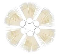 JUMPLAWN 6 Set Carta Campione Unghie a Punta Beige, Plastica e Metallo | Riutilizzabile e Portatile, Comparazione Colore Efficiente, Resiste Graffi, per Tecnici e Studenti