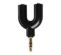 JUMPLAWN Adattatore Audio Jack Stereo 3,5mm Connettore a U per Cuffie e Altoparlanti, Splitter Audio 2 Vie in Plastica e Metallo per Condivisione Musica Colore Casuale