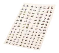 JUMPLAWN Adesivi Occhi Autoadesivi per Bricolage Forme e Colori Animati per Bambole Pupazzi e Figurine in Argilla Carta Premium Resistente