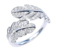 JUMPLAWN Anello Donna Aperto in Rame Argento, Anello Fashion per Feste, Stile Chic e Comfort per Donne