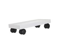 JUMPLAWN Base per Vaso Rettangolare con Ruote - Contenitore con Coperchio - Carrello Porta Piante per Cucina, Soggiorno e Patio
