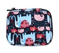 JUMPLAWN Borsa Doppio Strato per Uncinetti Oxford con Tasche a Rete e Chiusura con Cerniera, Facile da Pulire e Adatta a Riporre Accessori da Lavoro a Maglia nel Tuo Zaino