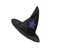 JUMPLAWN Cappello da Strega Nero per Gatto, Accessorio Halloween Semplice e Raffinato, per Feste e Regali di Natale o Capodanno