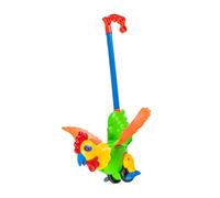 JUMPLAWN Carrellino Giocattolo per Ragazzo Ragazza in Plastica Design Creativo a Forma di Gallina, Spingi e Tira per Apprendimento e Coordinazione Occhio-mano Durante i Colore Casuale