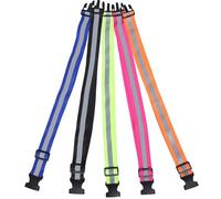 JUMPLAWN Cintura Elastica Riflettente 5 Pezzi per Sicurezza Alta visibilità per Corsa Notturna e Ciclismo Fascia Regolabile per Polizia e Operai