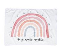 JUMPLAWN Coperta per Foto Neonata in Flanella Morbida e Confortevole, Coperta Mensile Creativa e Vivace come Regalo Nascita per Bambina