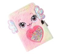 JUMPLAWN Diario Cartoon Con Blocco Per Ragazze Taccuino Peloso Morbido Con Copertina Plush Kawaii Per Scrivere Disegnare E Scuola Blocco Sicuro E Durevole