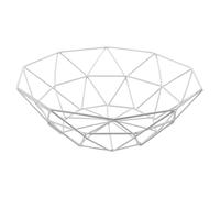 JUMPLAWN Ferro Bianco Cestino Porta Frutta per Frutta e Verdura | per Casa e Soggiorno, Drenaggio Rapido Dell'acqua, Contenitore Multiuso, anche Snack