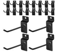 JUMPLAWN Ganci Slatwall in Ferro Nero 20 Pezzi per Parete Attrezzata