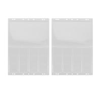 JUMPLAWN Pagine Portamonete Trasparenti A4 2 Fogli 24 Tasche per Raccoglitore Monete da Collezione 58mm Protezione Antipolvere per Album e Custodia per Collezionisti Viaggi e