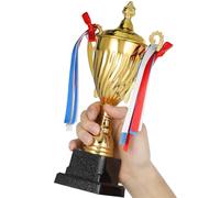 JUMPLAWN Premio in Metallo Grande 28,5x13 Cm Base Stabile Coppa Celebrativa per Competizioni Sportive e Decorazioni per Feste Sportive
