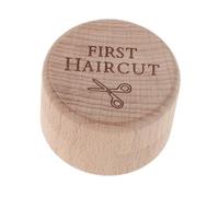 JUMPLAWN Scatola in Legno per Primo Taglio di Capelli con Coperchio Contenitore per Ricordi Ragazzo Ragazza Organizer Sicuro per Capelli Fetali Elegante Scatola Porta Ricordi