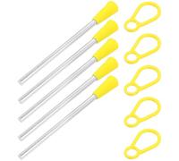 JUMPLAWN Set 1 Pezzo Triangolo Strumento Musicale Bacchette in Ferro e Manico in Plastica, Mallet Percussione Stabile e Suono Chiaro, Adatto Principianti e Attività Educative