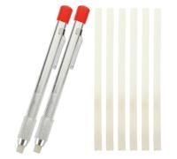 JUMPLAWN Set 2 Pezzi Portamatite in Saponaria con 6 Ricariche, Penna per Saldatori e Falegnami, per Marcare Alluminio e Acciaio con Design Elegante
