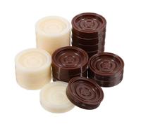 JUMPLAWN Set 24 Pezzi in Plastica per Dama e Scacchi, Accessori per Scacchiera , Compatibili Giochi da Tavolo, per Intrattenimento e Viaggi