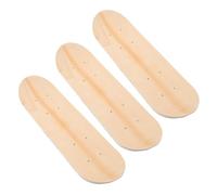 JUMPLAWN Set 3 Pezzi Tavole Skateboard in Legno di Acero a 7 Strati, Doppia Coda, Superficie Bianca Liscia per Pittura DIY, per Aree Verdi e Parchi