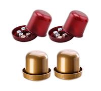 JUMPLAWN Set da 4 Bicchieri per Dadi in Plastica Design Spesso e Facile da Trasportare, per Giochi di Dadi a Feste di Compleanno e Riunioni Familiari