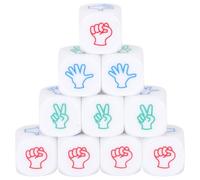 JUMPLAWN Set di 10 Dadi da Gioco in Acrilico Leggero e Pratico, Design Semplice e Creativo, per Feste e Serate al Bar, Accessori per Giochi da Tavolo e Party Game