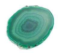 JUMPLAWN Sottobicchiere Rotondo in Agata Verde Forte Assorbimento D'acqua per Caffè e Tè Caldo, Design Moderno per Casa e Bar