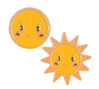 JUMPLAWN Spilla a Forma di Sole Accessorio Moda in Lega Gialla Elegante di Lusso per Abiti a Feste di Matrimonio o Laurea