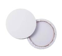 JUMPLAWN Tela Tonda in Legno e Cotone, 1 Pezzo, 30 Cm, per Pittura a Olio e Disegno, Bianco