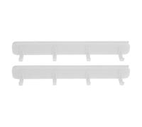 JUMPLAWN Utensil Hanging Shelf Rustic Robe Hooks Bianco 2 Pezzi in ABS per Retro Porta e Cucina con Binario Scorrevole