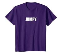 Jumpy - Tipografia Parola Divertente Maglietta, Bambini, Viola, 2 Anni