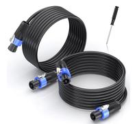Jumwa 15M 2pack Cavo Speakon per Altoparlante Cavi per Casse 12 Guage Cavo con Twist Lock per Amplificatore Audioper DJ/PA l'audio Pesante