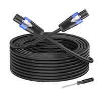 Jumwa 15M Speakon Cavi per Casse Altoparlanti M-M con Twist Lock 12 Guage Cavo per Amplificatore Audio per DJ/PA l'audio pesante