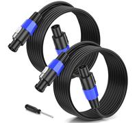 Jumwa 15M Speakon Cavi per casse Altoparlanti M-M per Amplificatore audio 12 Guage Cavo con Twist Lock DJ/PA per l'audio Pesante