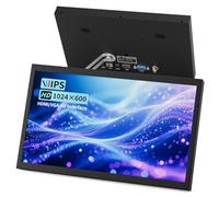 Jun-Saxifragelec Mini Monitor 10.1 Zoll HDMI, VGA, AV, BNC, 1024 × 600 Kleiner IPS-Bildschirm mit eingebauten Lautsprechern, 178° Betrachtungswinkel LCD tragbarer Monitor für PC/TV/DVD/CVBS (Non-Touch