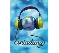 JuNa-Experten 12 biglietti di invito per compleanno, per bambini, adulti, ragazze, ragazzi, feste da discoteca, invito, compleanno per bambini, inviti di compleanno