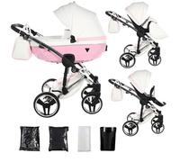Junama Passeggino Candy White 2in1 3in1 4in1 (01 - bianco e rosa, 2in1)