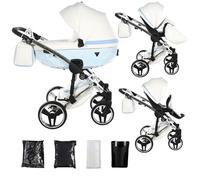 Junama Passeggino Candy White 2in1 3in1 4in1 (02 - bianco e blu, 2in1)