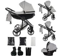 Junama Passeggino Diamond Basic 2in1 3in1 4in1 (06 - grigio chiaro, 3in1 con seggiolino auto)
