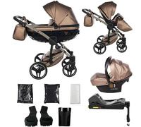 Junama Passeggino Diamond Fluo 2in1 3in1 4in1 (03 - marrone, 4in1 con base ISOFIX)
