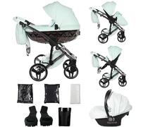 Junama Passeggino Diamond Hand Craft 2in1 3in1 4in1 (01 - pistacchio, 3in1 con seggiolino auto)