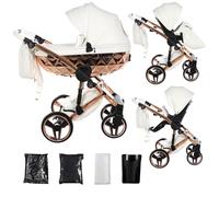 Junama Passeggino Diamond Hand Craft 2in1 3in1 4in1 (09 - bianco e rame, 2in1)